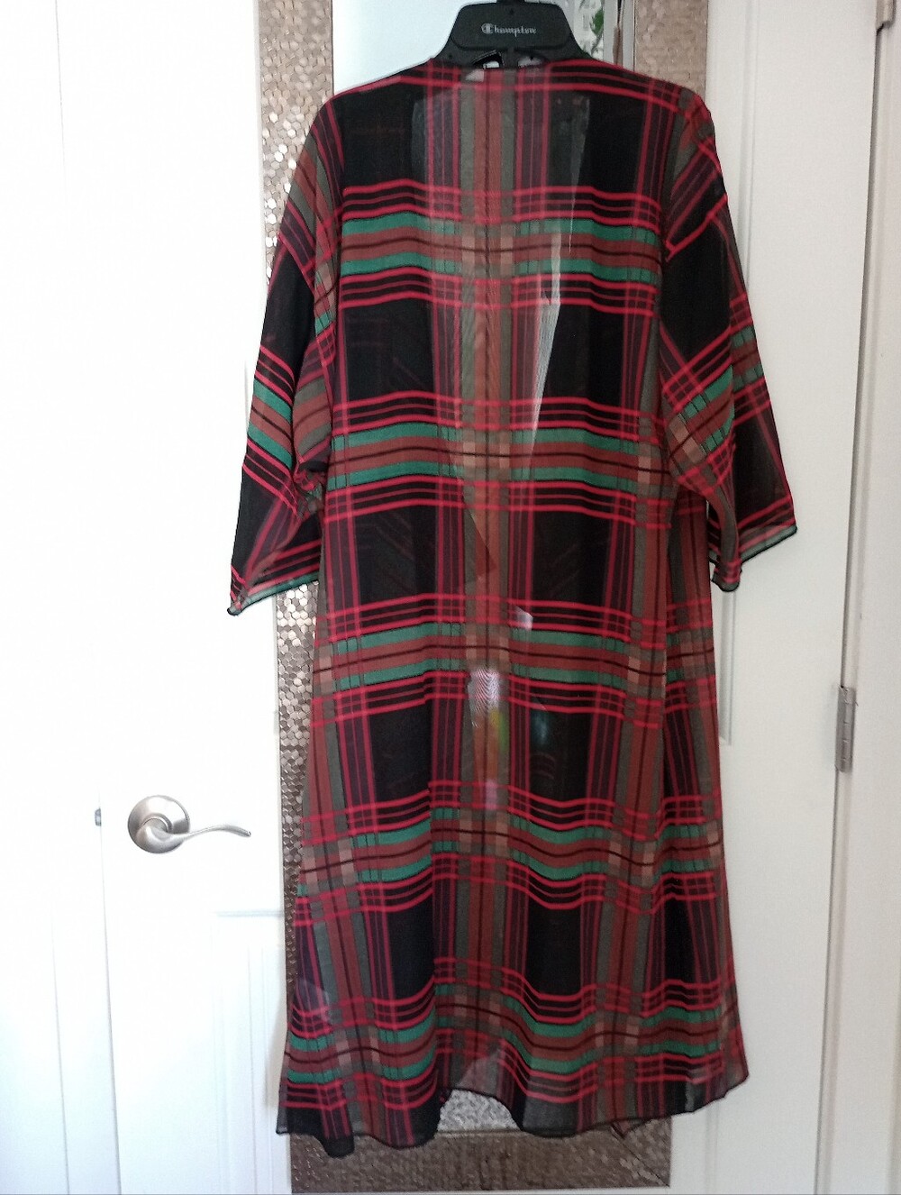 LuLaRoe Plaid Sheer Cardigan - Picture 4 of 5